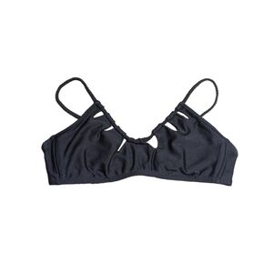 Luli Fama Lulifama Bikini Swimsuit Bathing Suit Top Black Size Xs